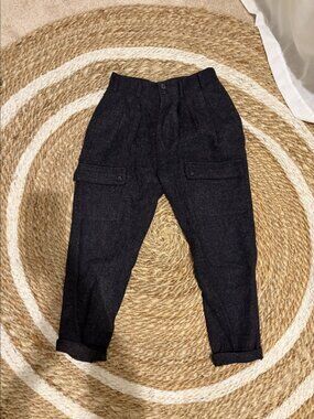 Vintage wool balloon pants 25-26” speckled black